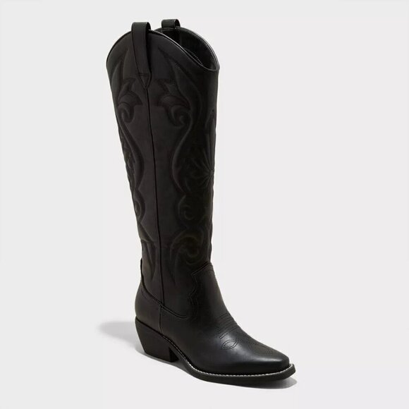 Wild Fable Women's Kenzi Western Black Boots - Picture 1 of 3